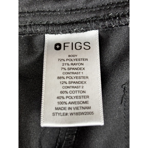 FIGS Zamora Jogger Scrub Pants Womens S Black 6 Pocket Yoga Waistband Tech! - Picture 6 of 6